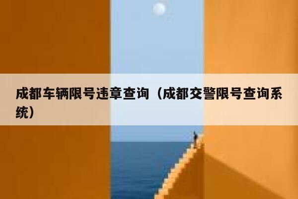 成都交通信息网查询车辆违章信息（成都交通平台）